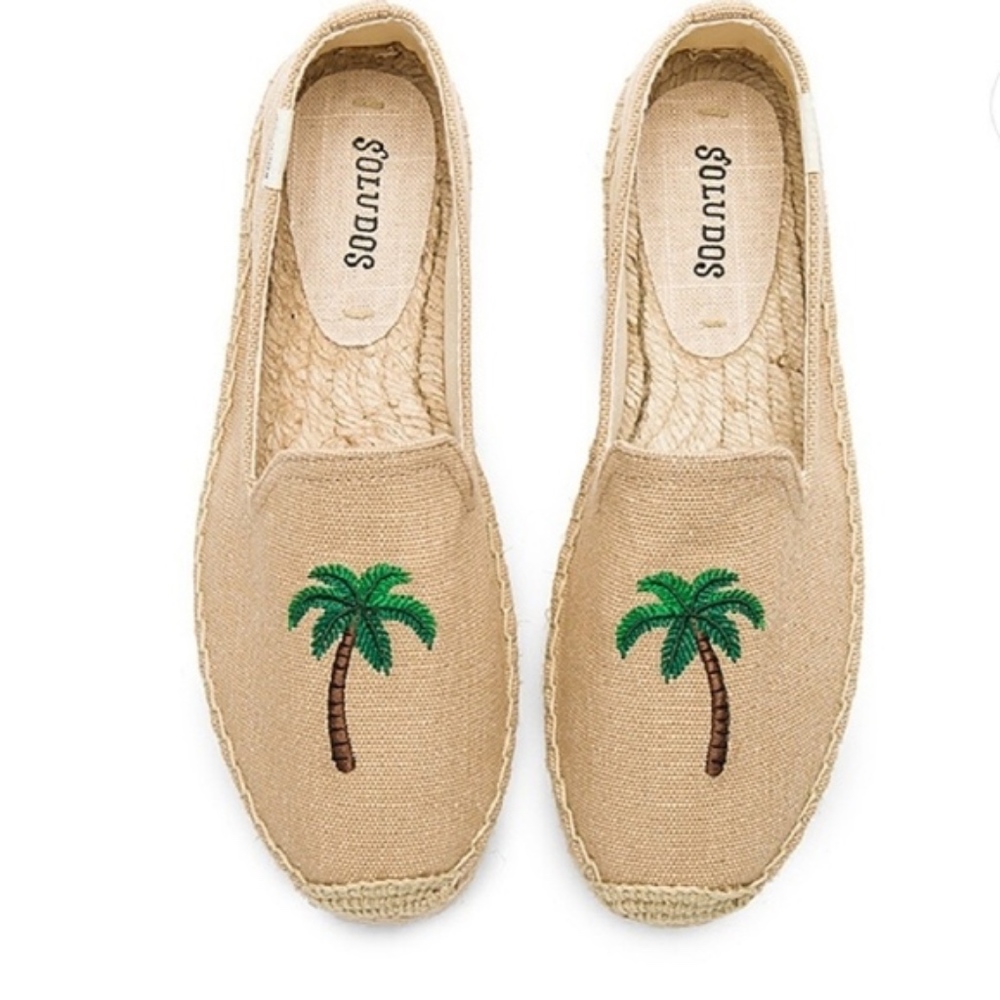 SOLUDOS PALM TREE ESPADRILLE SMOKING SLIPPERS